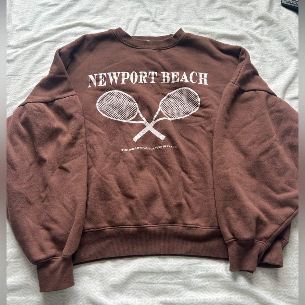 Newport Beach Brown Graphic Sweatshirt